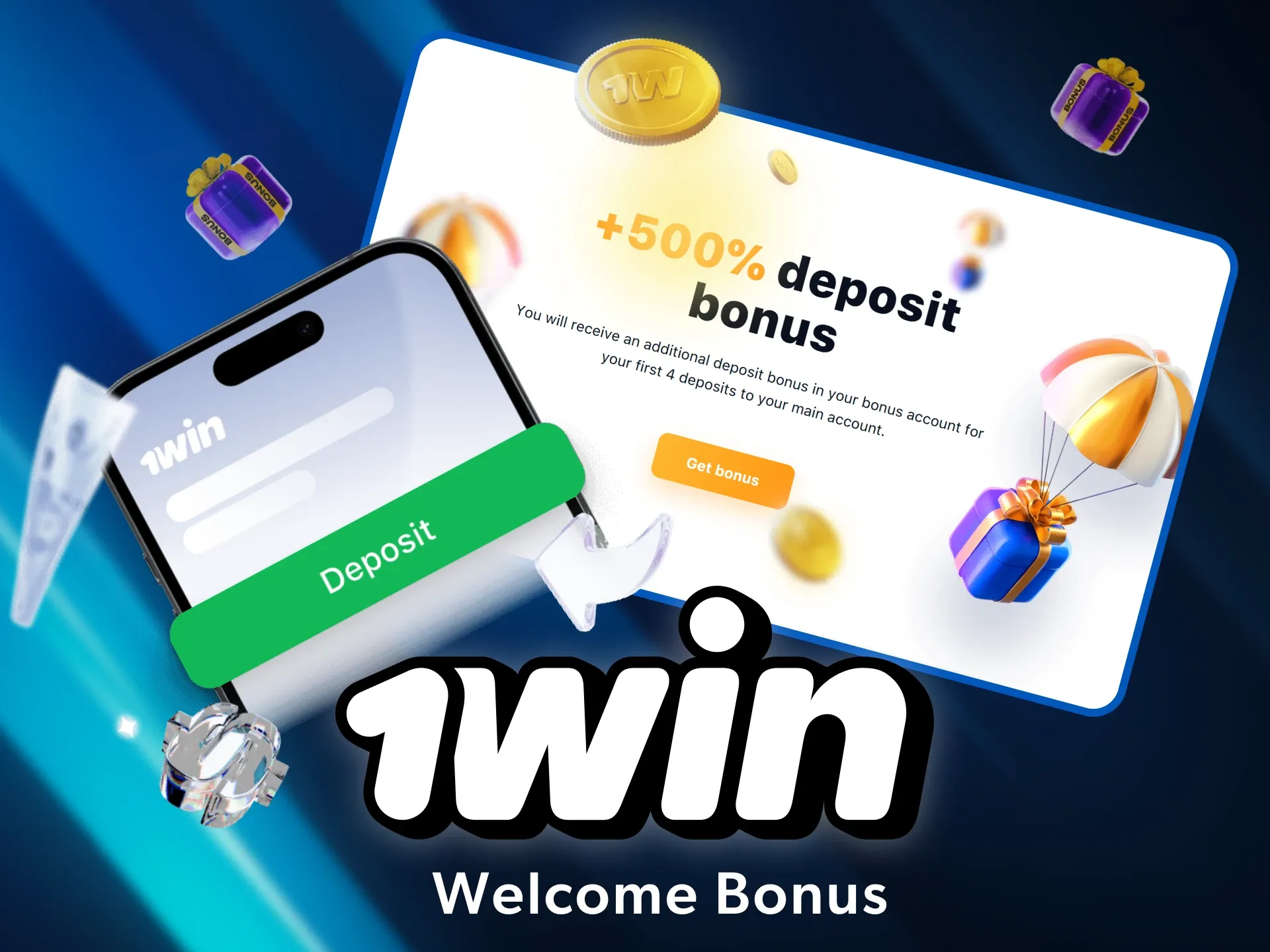 Activate your 1win welcome bonus by depositing and betting on express events.