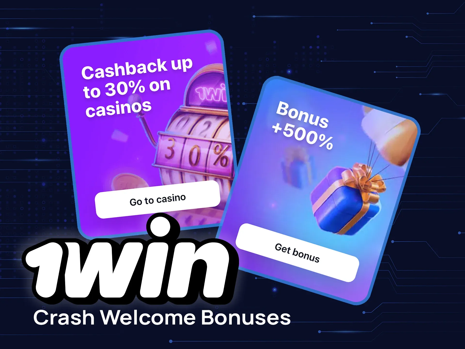 Get generous welcome bonuses for playing Crash at 1win.