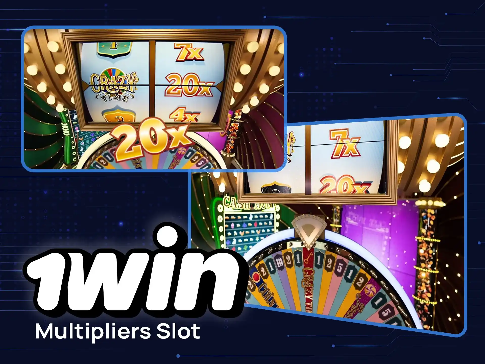 Unlock multipliers in Crazy Time on 1win and increase your prizes several times over.